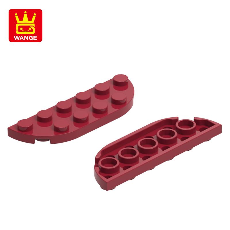 Non-Toxic 69Pcs/Lot 18980 Plate Round Corner 2X 6 Double Block Moc Color Accessories Compatible With Brick Diy Children Toy Assembly