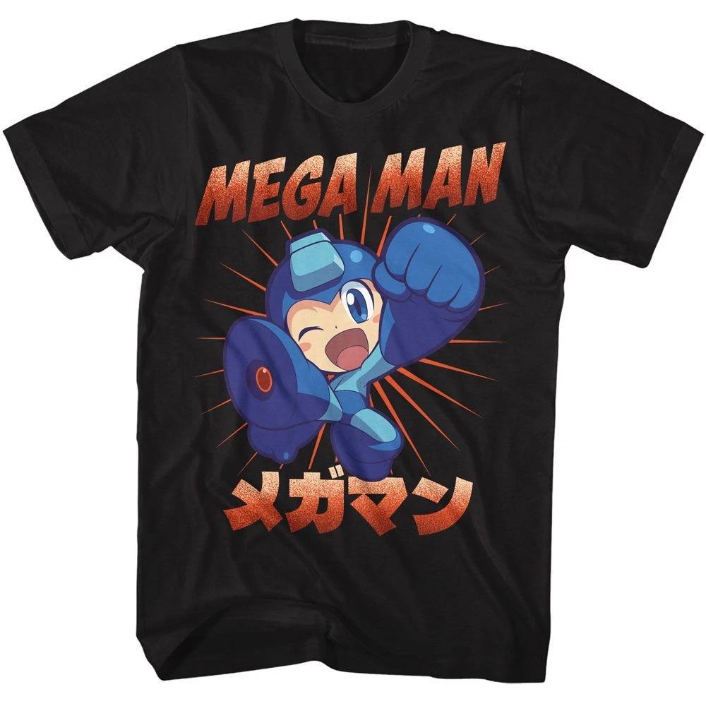 Mega Man Mega Kick Black Gaming Shirt 100
