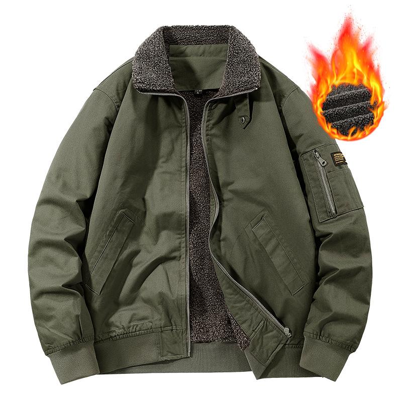 

Осенне-зимняя куртка из овечьего бархата с отворотом, утолщенная, стираная, мужская, ретро, повседневная, молодежная, плюс, бархатная, теплая, хлопковая, пальто, куртка для мужчин 5XL