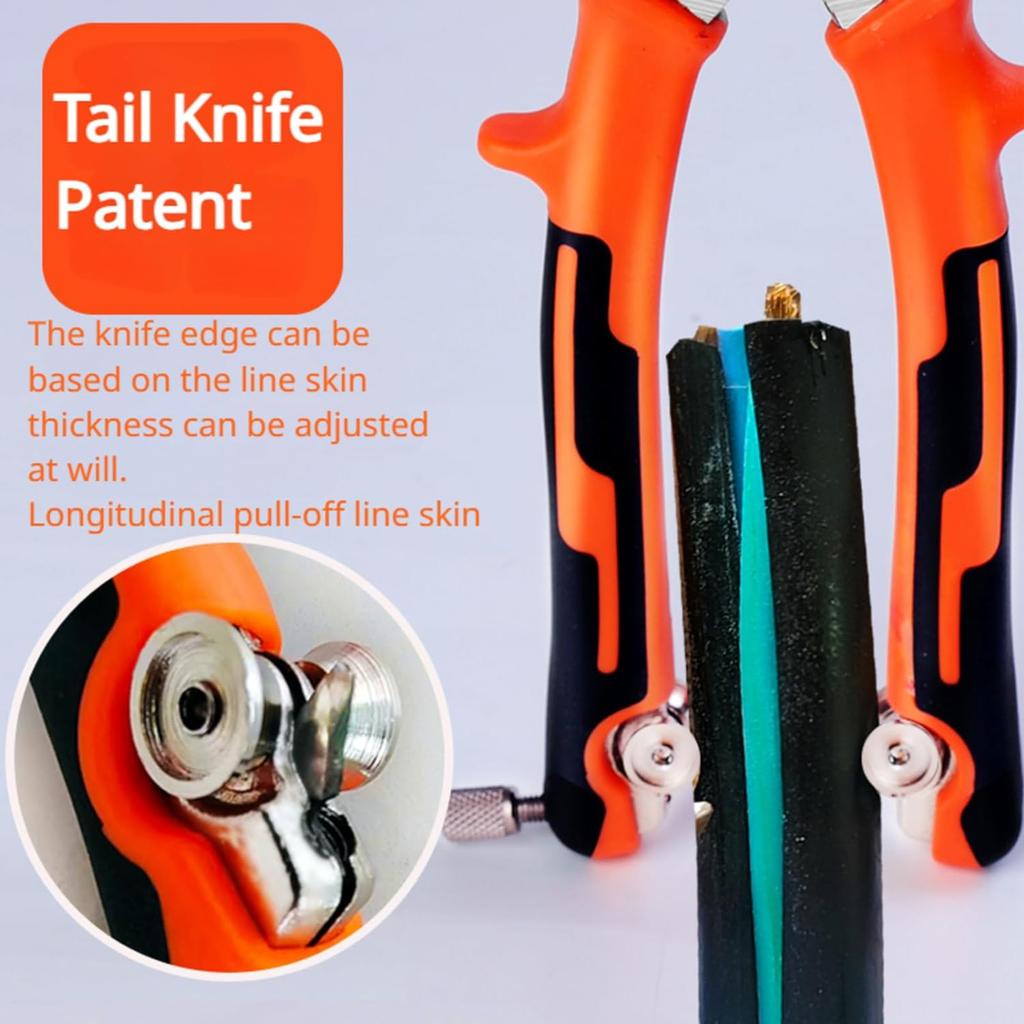 9-in-1 Wire Stripper Pliers Tool with Tail Cutter, 8" Multifunctional Wire Stripping Crimping Tool for Electrician & Lineman