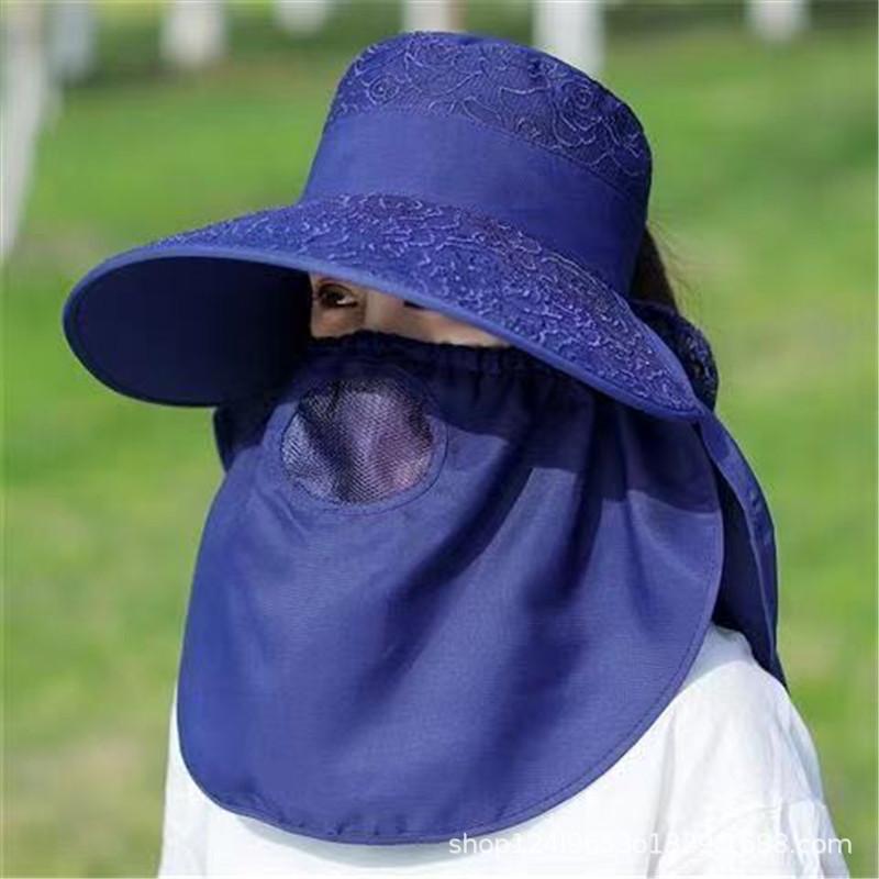 Summer Sun Hat Women's Dome Sun Hat Outdoor Big Eaves UV Protection Face Hat