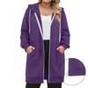 Women's Zip Up Hoodies Long Sleeve Long Tunic Sweatshirts Oversized Fleece Casual  Fall Jacket Coat With Pocket