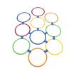 Colorful 10-Piece Hopscotch Ring Set, 28cm, Kids Hopscotch Playground Equipment, Kids Training Equipment, IndoorOutdoor Play, Exercise Practice,