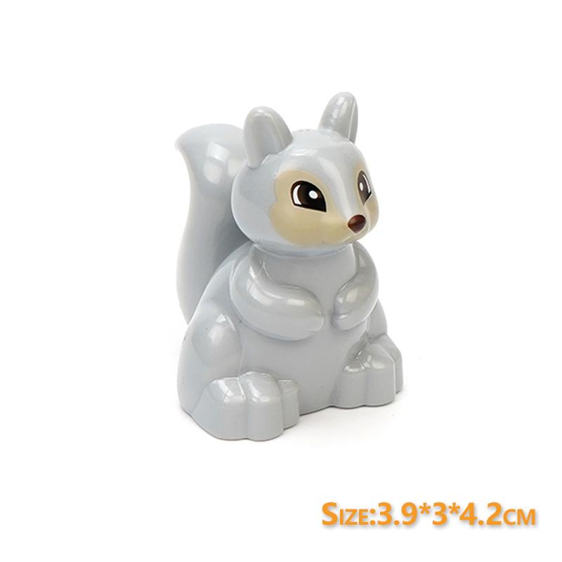 1Pcs Big Block Building Classic Animal Paradise Pets Wildlife Rabbit Lion Bear Compatible Duplo Bricks Set Supplement Children