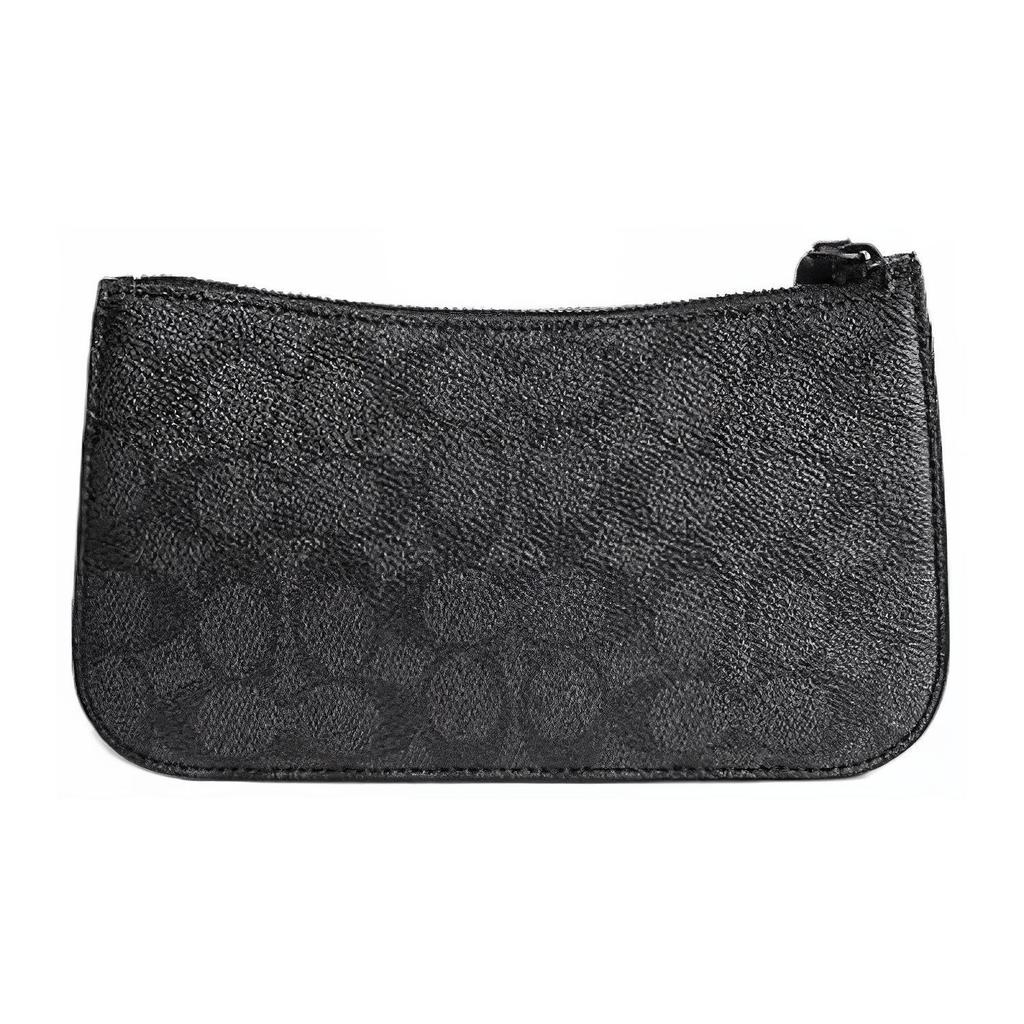 Coach Penn 21 Classica Monogramma Chiusura a Zip Scomparto per Carte PVC Borsa a Spalla da Sotto Braccio Piccola Borse da Donna Nero CQ766-MWO1U
