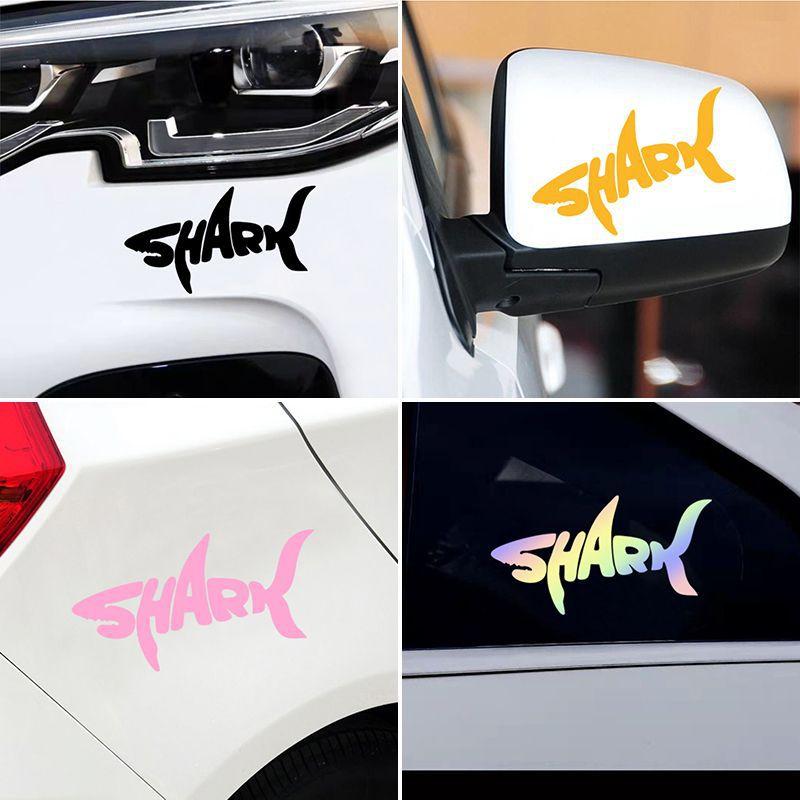 Hai-Aufkleber für Auto-Dekoration, Seitenfenster-Abdeckung, Kratzer, Modifikation für Elektro-Motorrad, Reflektierender Aufkleber