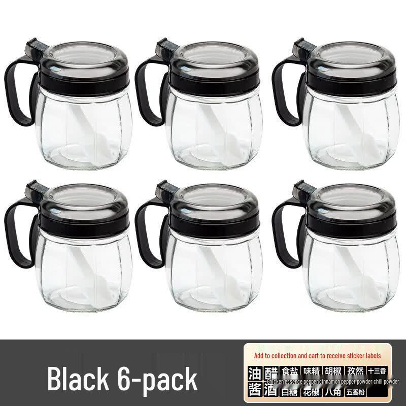 Glass Kitchen Seasoning Jar & Bottle Set