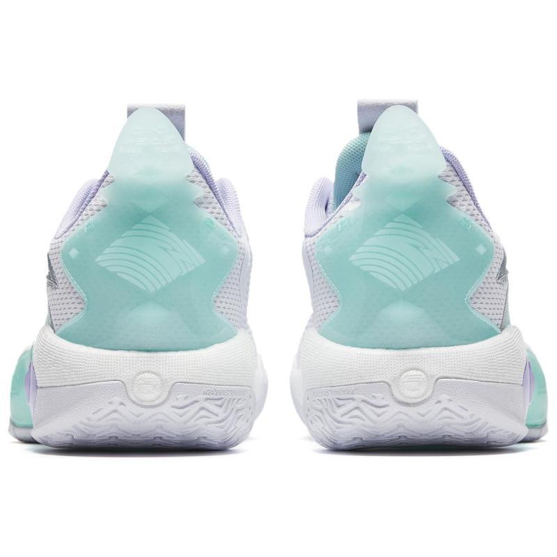 Anta Frenzy 5team V2 Cushioning, Wear Resistant Low Top Basketball Shoes Men's White Blue Purple Sneakers