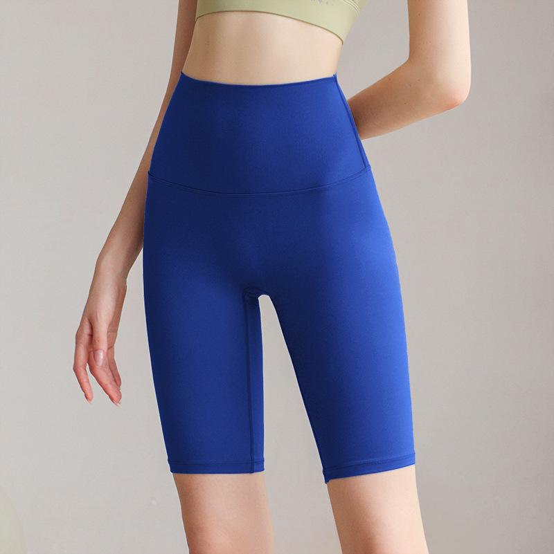 Sports Shorts, Yoga Five-point Pants, Women's High Waist, Hip Lift, Tight Body Wear, Fitness Pants, Running Cycling Pants, Nylon