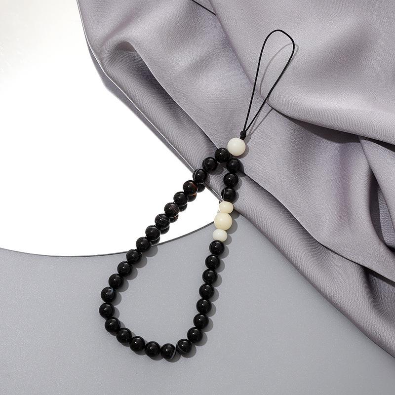 Stylish Pearl Bow Mobile Phone Lanyard with CCD Camera Pendant