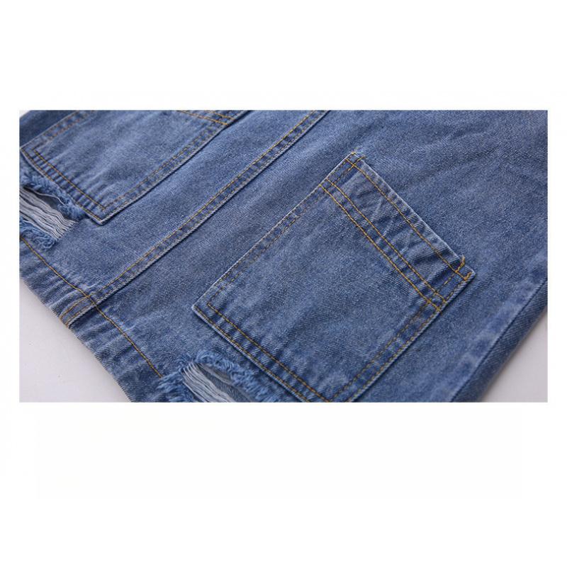 Girls' Denim Suspender Dress New Spring-Summer Style Trendy Internet Celebrity Baby Long Dress