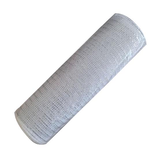 Christmas Poly Mesh Ribbon 10 Inch x 10 Yards Metallic Mesh Ribbon Foil Decorative Mesh Rolls for DIY Wreath Crafts Party Decoration