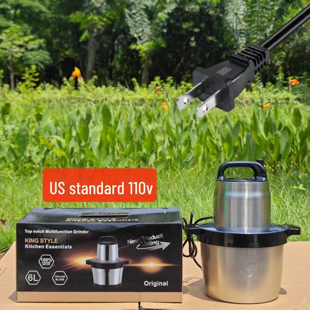 Fufumachine 110V 6L Meat Grinder & Multi-Function Electric Mixer for Chopping and Cooking