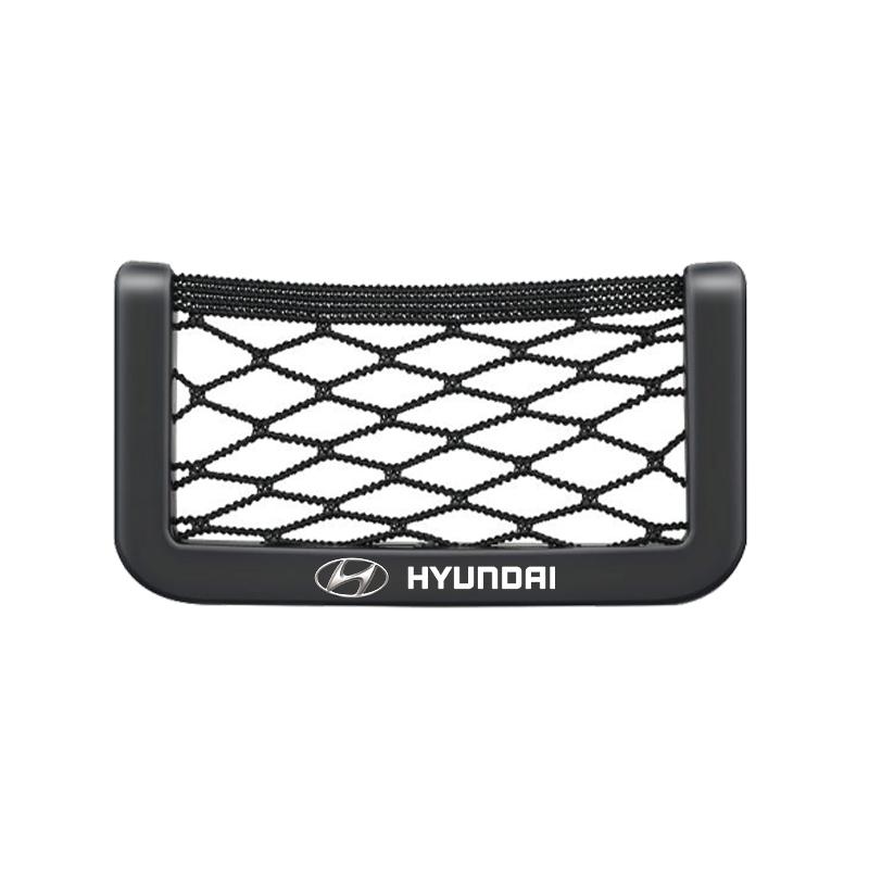 Car Organizer Storage Bag Auto Paste Net Pocket Phone Holder Car Accessories For Hyundai I30 Tucson I20 Accent I10 Elantra Veloster Getz