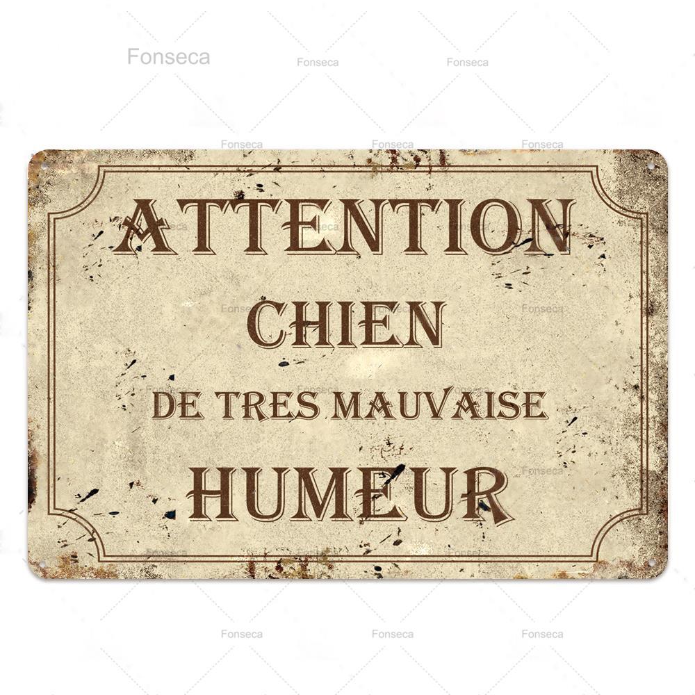 Place Des Aperos Plaque Metal Vintage French Retro Metal Tin Sign Bar Pub Club Wall Decor Iron Painting Decorative Plate