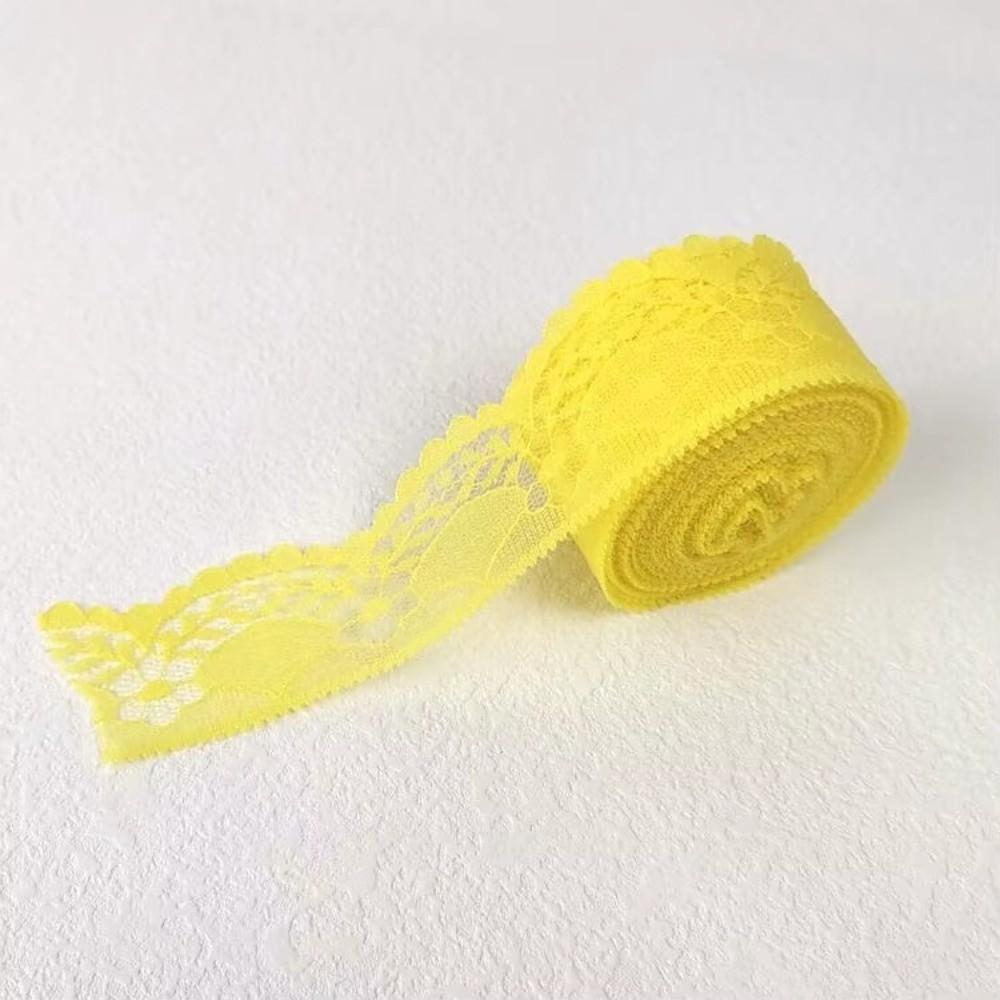 New Mesh Embroidery Lace Ribbon Tape Woven Cotton Non-Stretch Lace Tape Unilateral Flower Lace Trim Curtain Craft