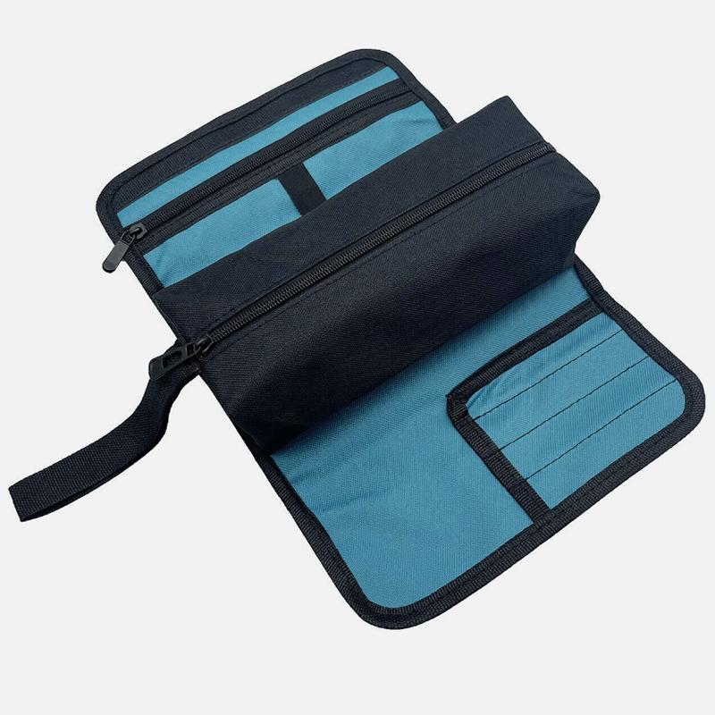 Portable Tool Roll Bag Cosmetic Stationery Zipper Tool Bag Organizer Durable Multi-Purpose Electronic Tool Kit Pouch Bag