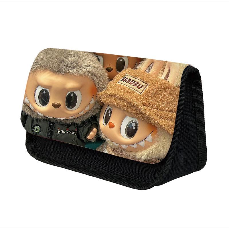 Neue Grundschüler Cartoon Doppelschicht Mäppchen niedliches Kinderetui Polyester Mäppchen