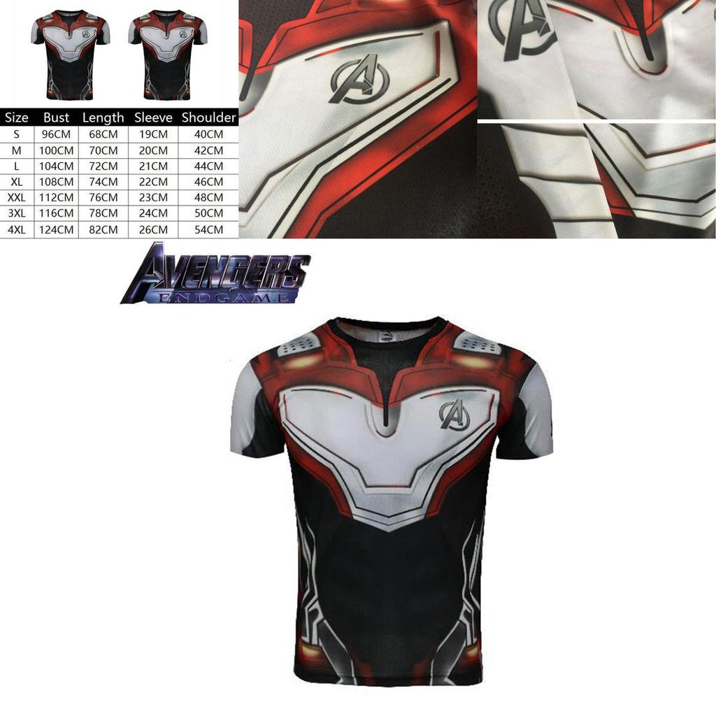 The Avengers 4 Endgame Superhero 3d Short Sleeve T-shirt With Vibrant Design