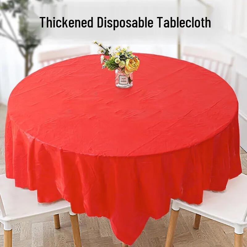 Yidengxia Disposable Thickened Plastic Tablecloth 1.6x1.6m