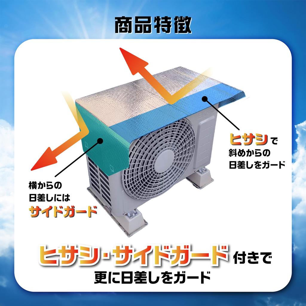 NISYO Magnetic Air Conditioner Outdoor Unit Cover with Eaves and Side Guards, Sunshade, Energy-Saving (1 Pc)