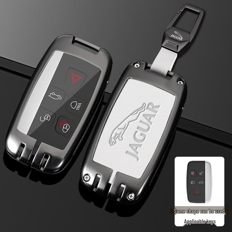 Jaguar XFL/XEL/XJL/F-Pace/F-Type Key Case with Buckle - Premium Car Key Remote Holder