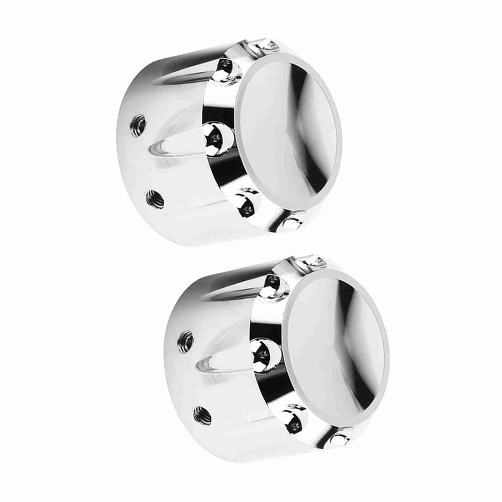 2pcs CNC Aluminum Motorcycle Front Axle Skull Nut Bolt Cover Cap (Plating)