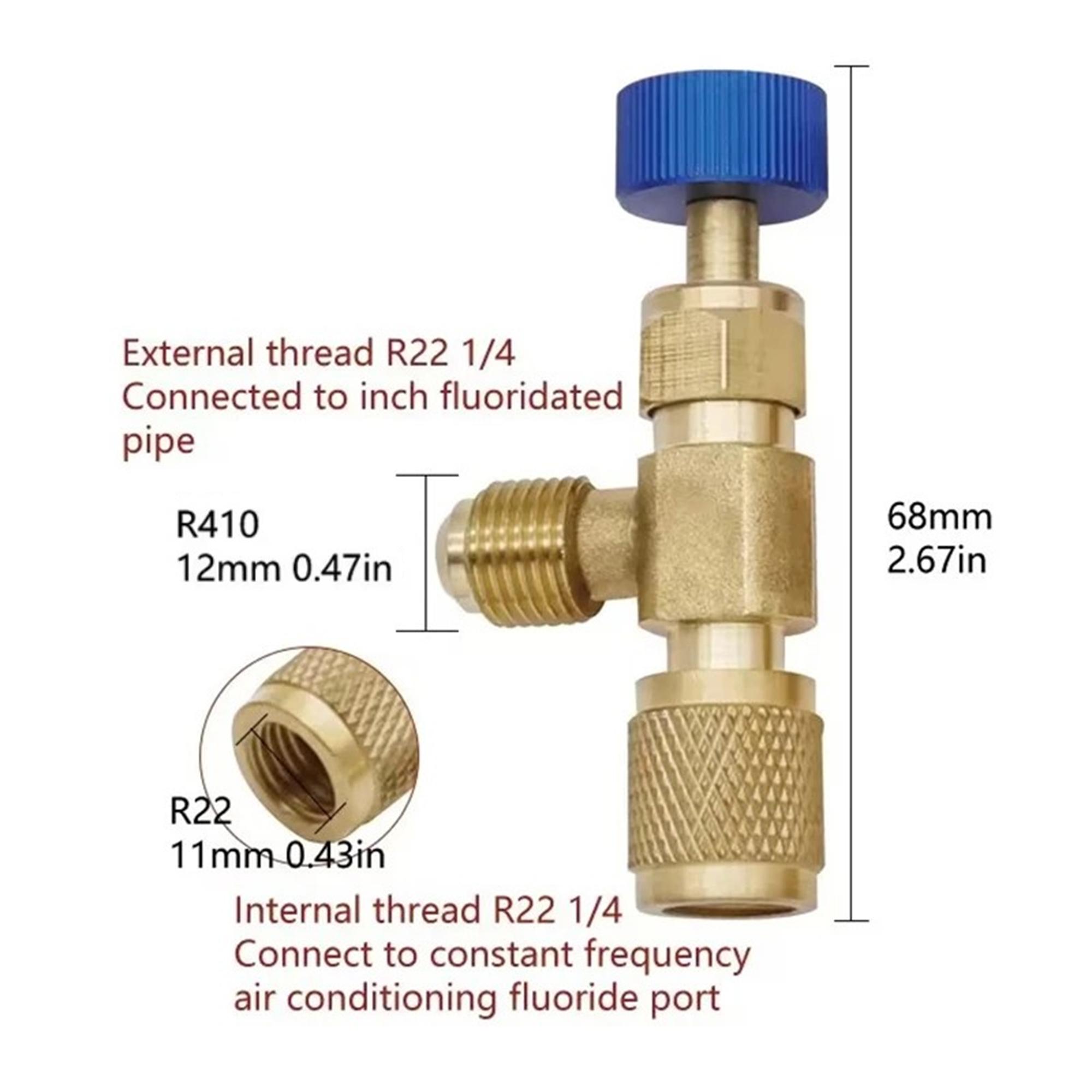 

1 шт. Адаптер для холодильной зарядки кондиционера для R410A R22 1/4 Жидкостный предохранительный клапан шланг R22 медный адаптер ручной