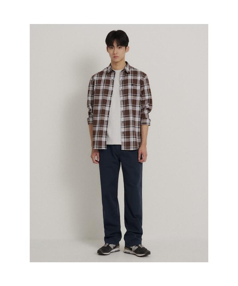 Binpolmen Fatigue Semi-Wide Fit Chino Pants Navy