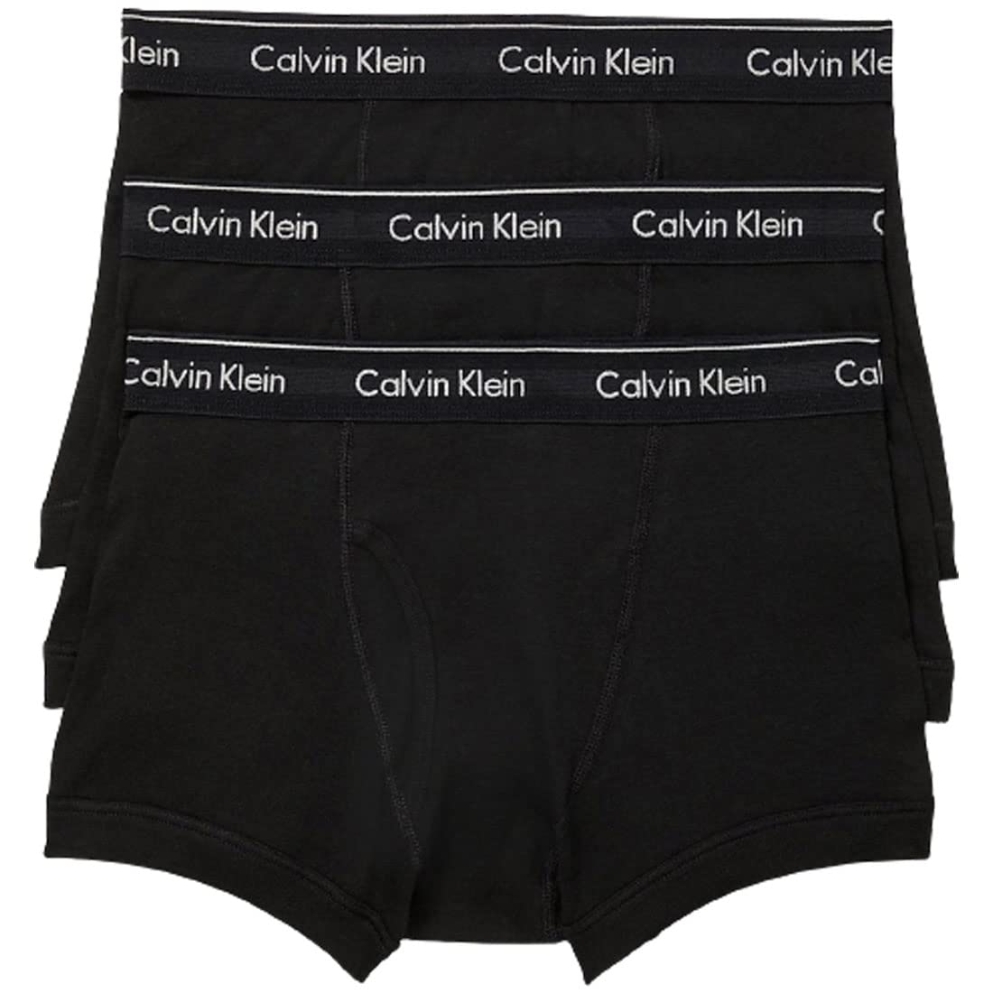 

Cotton Boxer Front NB4002 BLACK Size L [Calvin Klein] Men s Briefs, Opening, 3-Pack, (001), [Used] чорний