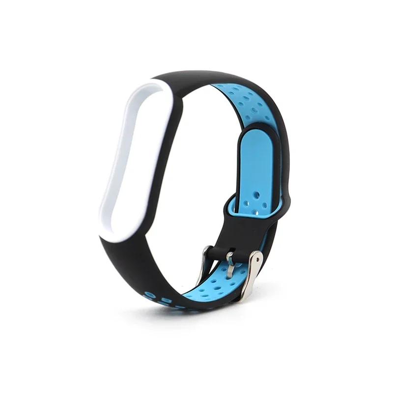 For Xiaomi Mi Band 5 4 3 6 Strap Double Color Silicone Wristband Bracelet Replacement For Xiaomi Band 4 MiBand 3 5 6 Band Straps