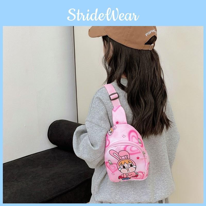 Cartoon Crybaby Kids Chest Bag Polyester Interior For Daily Use In Kindergarten