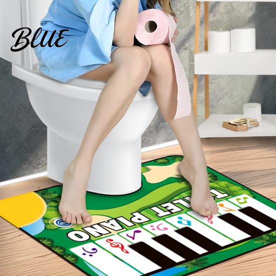 Toilet Piano Mat with Anti-Slip Backing Waterproof Auto-Off Electronic Keyboard Mat Toe Tapping Floor Musical for Bathroom