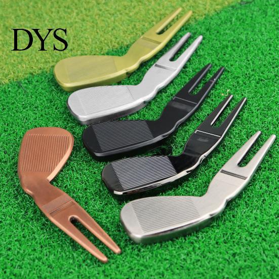 Golf Fork Ergonomic Design Multi-function Comfortable Grip Rustproof High-Hardness Training Divot Tool Aid Ultra-light Golfing Pitch Repair