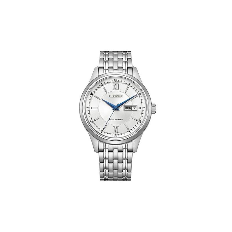 

CITIZEN 50 meters waterproof Automatic Steel Strap for men and women white dial NY405062A синій
