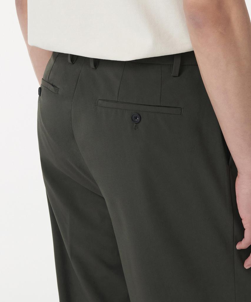 MUSINSA STANDARD [Cooltandard] Wide Hidden Banding Slacks [Dusty Khaki]