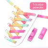 1 Pair Magnetic Lock Shoelaces for Sneaker Rainbow Gradient Flat Elastic Shoelace Adults Kids No Tie Shoe Laces Shoe Accessories