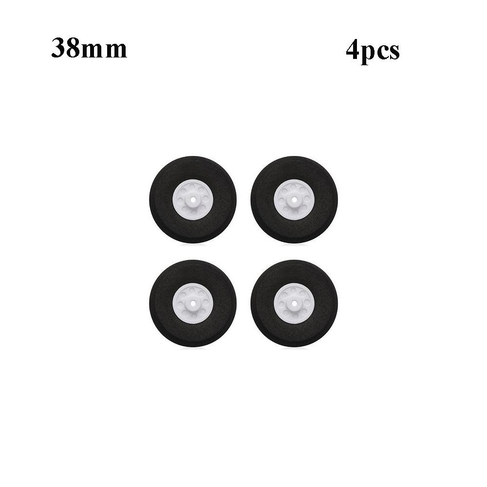 4pcs New 25~76mm Kids Plane Toy Parts Black 1" - 3" Inch Tail EVA Sponge Wheel Hub Plane Accessory