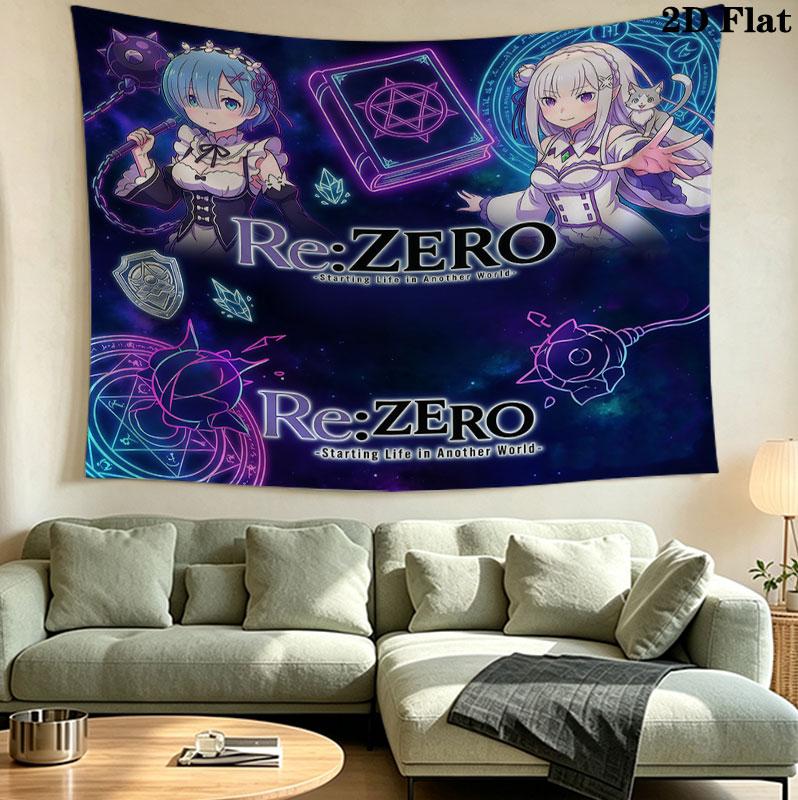 Re Zero Nástěnná tapiserie Estetická nástěnná dekorace Tištěná látková přikrývka Dekorativní tapiserie Pro ložnici Obývací pokoj Domácí dekorace