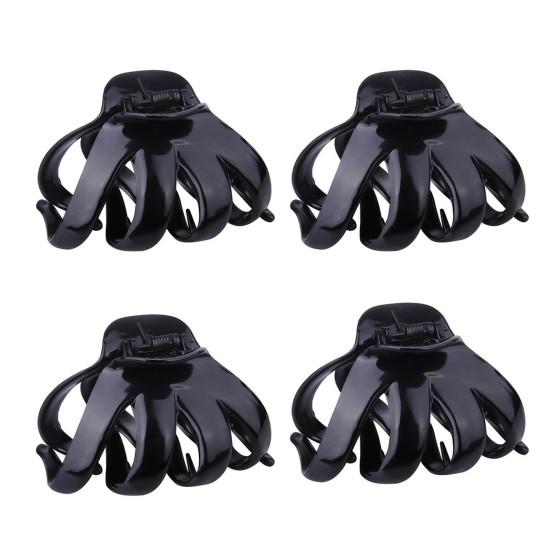 4 Stück Haarklammern Oktopus Koreanischer Stil Damen Einfarbige Anti-Fall Haarklammern für den täglichen Gebrauch