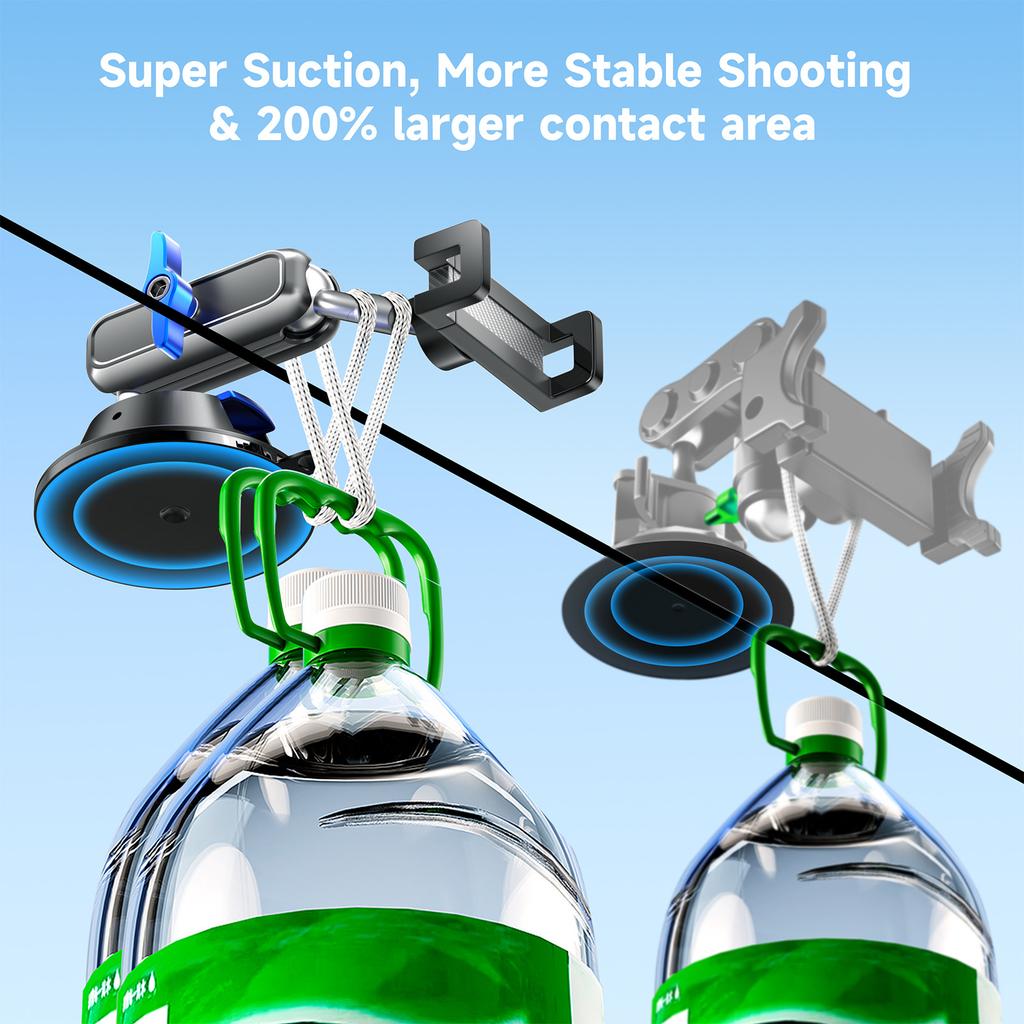 Suction Cup Phone Mount Suction Cup Mount for Phone with Dual 360 Degrees Rotatable Ball Head with Phone