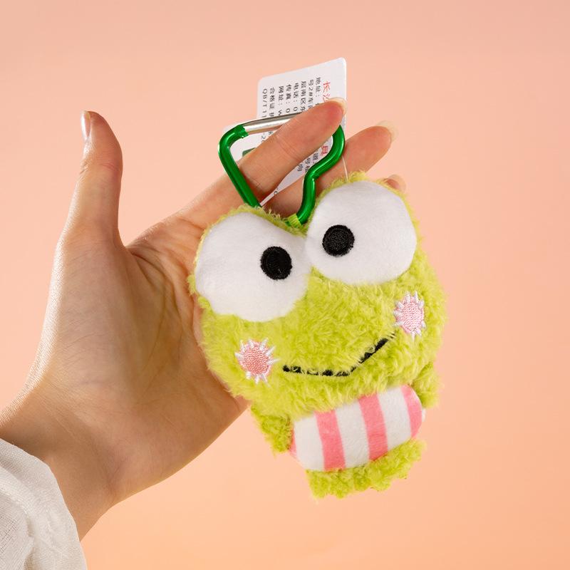 Sanrio Hello Kitty Melody Cinnamoroll Keroppi Pompom Purin Stuffed Toys Pendant Plush Toys Keyring Anime Keychain Birthday Gift
