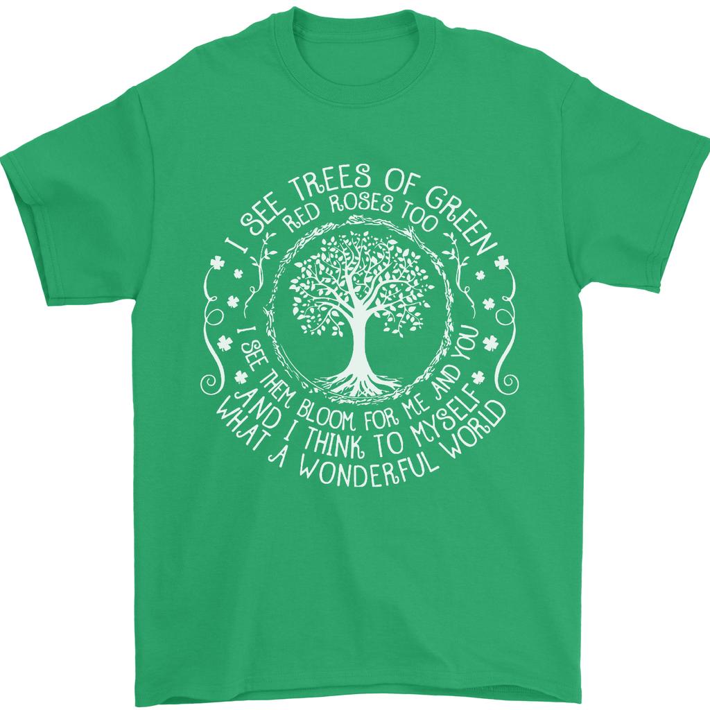Unisex shirt Cotton Oversize Large Size Trees Of Green Mens T-Shirt