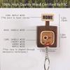 Solid Wood Keychain Pendant Magnetic Backpack Ornament Home-out Key Chain Portable Bag Pendant For Kids Teens Adults Wallets