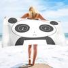 Asciugamano da Spiaggia Oversize, Panda Cartone Animato Piscina Nuoto Viaggio Morbido Asciugamano Coperta all'Ingrosso per Donne Uomini Campeggio Crociera Copri Sdraio