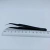 Black ESD Anti-Static Stainless Steel Tweezers Set with Bent Tip for Industrial Repair