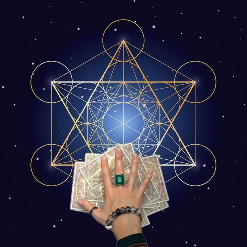 Tarot Karten Tischdecke Altar Tuch Quadratisch Kristall Gitter Tischdecke Astrologie Divination Rutschfeste Matte Wandteppich Heimdekorationen