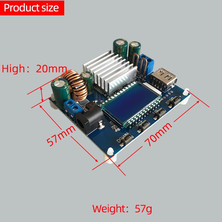 Automatisches Aufwärts-Abwärts-Modul, einstellbar, Konstantspannung, Konstantstrom-Netzteilmodul, DC-DC 5-30V auf 0,6-30V, LCD-Voltmeter