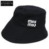 MIUMIU [Excellent Condition/Domestically Authorized] 5HC341 Logo Embroidered Drill Hat/ Hat blackUsed