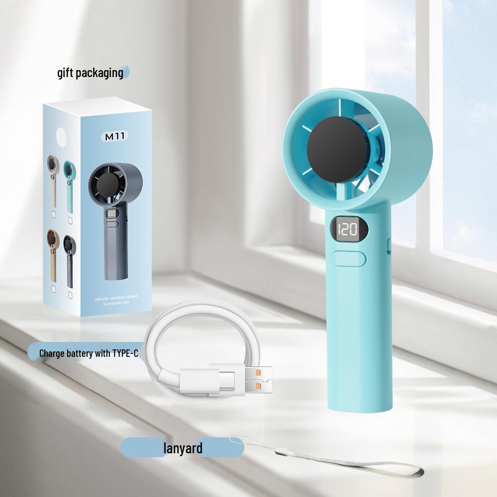 

Rechargeable Portable High-Speed 120-Speed Handheld Fan with Large Wind Power for Outdoors 120-Speed Display Handheld High-Speed Fan